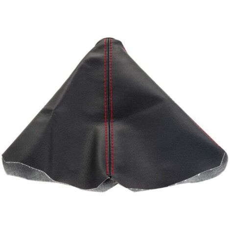 Housse de Levier de Vitesse En Cuir PU Noir pour Voiture, Housse Anti-Poussière pour Pommeau de Levier de Vitesse, Housse de Frein à Main Antistatique et Antidérapante pour Voiture(Rouge) (1/4)