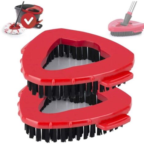 2 Pack pour la tête de Balai Rotatif Compatible avec Le système Vlieda EasyWring 1 Tank, Brosse de Nettoyage à Poils durs pour la Salle de Bain, Le Garage, la Cuisine et Les Murs (1/4)