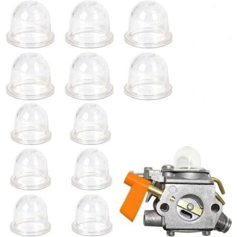 12 Pices Carburateur Amorce Pompe Ampoule 19 mm et 22 mm Poire Pompe Amorcage Accessoires de Carburateur pour Debroussailleuse Trononneuse Souffleur Tondeuse (1/4)
