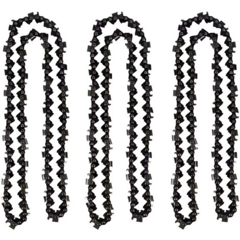 Lot de 3 Chane de trononneuse de 50 cm 0.325\" 1,5 mm 76 maillons d\'entranement - compatible avec Timberpro 62CC, Hyundai et autres (1/4)