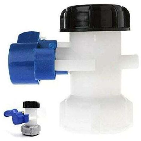 Vanne Papillon ND50 IBC Eau Réservoir avec écrou Flottant en Plastique75mmRemplacement S60x6 pour Réservoir Cuve 1000 litres IBC (Plastique 75mm) (1/3)