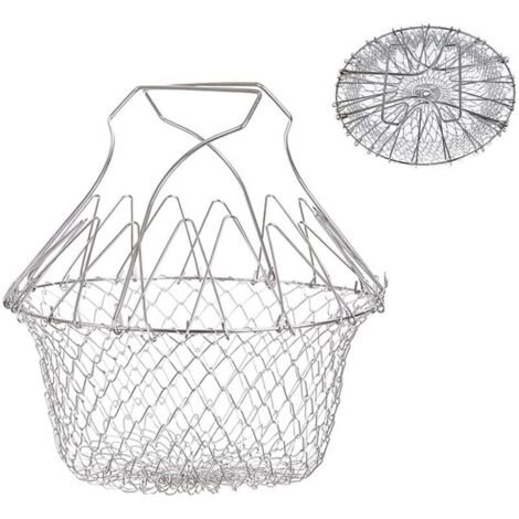 Panier à Frire, Panier a Salade Tamis Cuisine Inoxydable Fry Extensible Chef Panier Cuisine (1/4)
