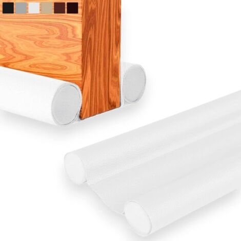 Boudin de Porte Isolant Froid – Bas de Porte Isolant, Anti Courant d'air, Isolation Phonique et Thermique, Coupe-Froid, Joint pour Entrée et Maison, Ajustable jusqu'à 93cm (1, Blanc) (1/4)