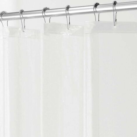 Rideau de douche transparent 3.0,doublure de salle de bain transparente, en PEVA anti-moisissure (1/4)