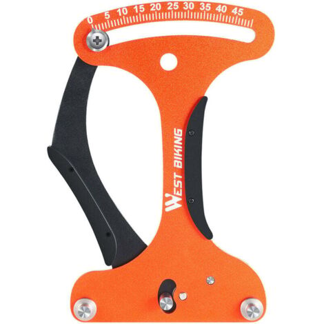 WEST VÉLO Vélo Parlé Tension Mètre Vélo Tension Calibrateur Tensiomètre Alliage D'aluminium Vélo Outil De Réparation De Roue,Orange (1/5)