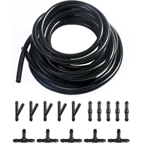 10FT Lave-Glace de Voiture Tuyau Flexible,Durite Lave Glace,Kit de Tuyau Essuie Glace,Avec Raccord de Tuyau 15 PCS,Peut être Utilisé dans le Système de Lave-glace de la Plupart des Véhicules (1/4)