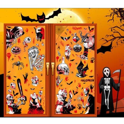【Le Paquet Contient】Vous recevrez 8 pages d&39autocollants de fenêtre de différentes collections d&39Halloween et 178 designs pour donner à votre maison une atmosphère effrayante d&39Halloween.【Matéri