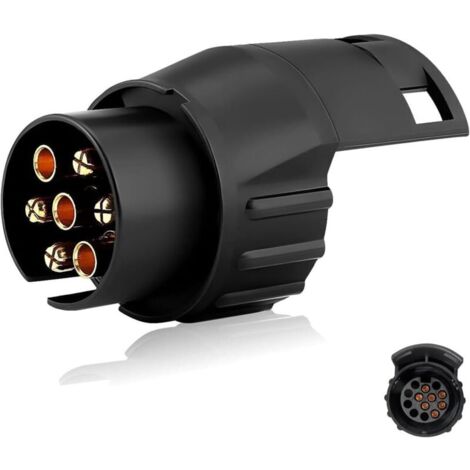 Adaptateur de remorque 7 broches pour voiture, camion, caravane, camping-car (1 pièce) (1/4)