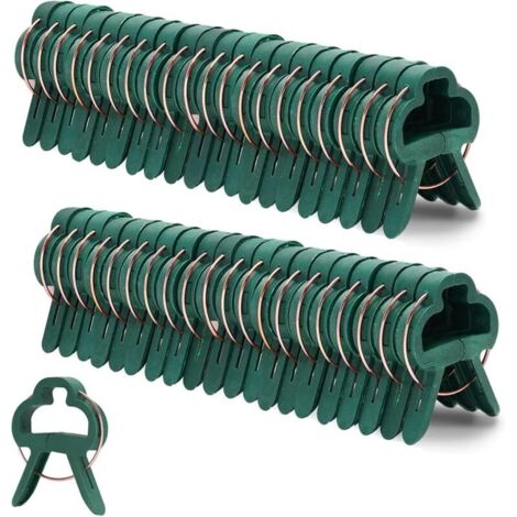 50 Pieces Clips de Support pour Plantes, Clips Tomates Reutilisable pour Plante Grimpantes, Attache Jardin Clip Plante Grimpante pour Fixation de Roses, Tomates (1/4)