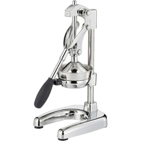 Presse-agrumes manuel acier inoxydable presse-agrumes à la main pour 25 % de jus en plus faible effort presse-fruits professionnel 22,5 x 19,5 x 43,5 cm, chromé