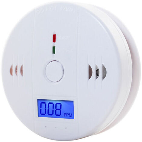 Détecteur de Monoxyde de Carbone avec Affichage LED / Capteur Electronique, Détecteur d'Alarme de Monoxyde de Carbone,(Rond)Détecteur de Fumée (1/4)