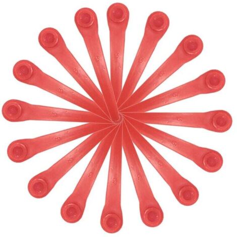 Lot de 100 Lames en Plastique compatibles avec Coupe-Bordure Gardena, Lames de Rechange pour Coupe-Bordures Gardena et Coupe-Bordures sans Fil. (1/4)