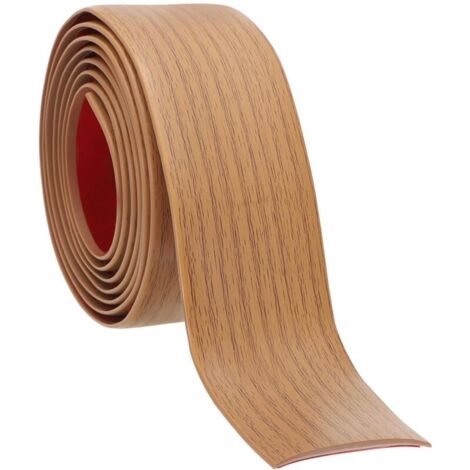 Bande de Transition de Sol autocollante 2 Pouce x 6.6 Ft, Sol Stratifié en Vinyle, Séparateur Plat pour Joindre les Interstices du Sol, les Portes, Chêne Jaune (1/4)