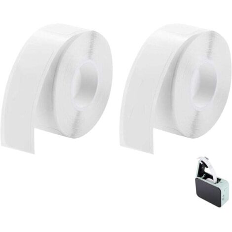 Lot de 2 rouleaux d'étiquettes autocollantes P15 de 12 mm x 40 mm, compatibles avec imprimante d'étiquettes P15, convient pour la maison, le bureau, l'école, l'organisation de entrepôts, blanc, 160 (1/4)
