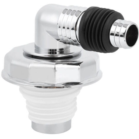 Joint de Drain de Sol pour Machine à Laver Joint en PVC chromé Connecteur de Drain de SolLe Joint de Drain de Sol Doit être Compatible avec les Drains et le Lavage (Coude pour (1/4)