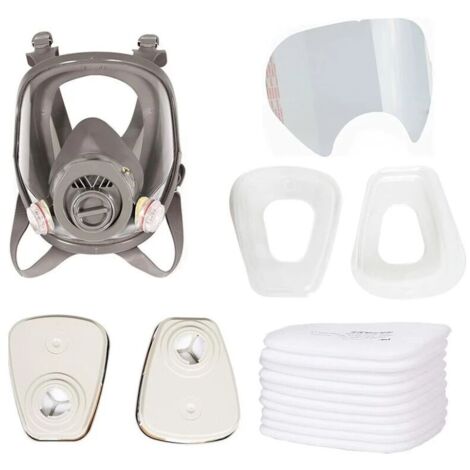 6800 Masque respiratoire intégral, casque de protection faciale pour peindre, vapeur et
