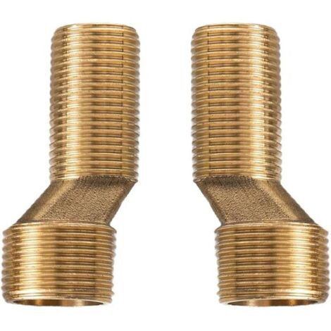 2 pièce Adaptateur de robinet de douche avec bras pivotant, connecteur en laiton de 3/4" à 1/2" pour robinets de salle de bain (1/4)