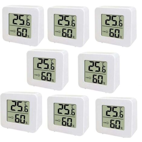 Mini thermomètre LCD , Thermomètre numérique intérieur Hygromètre d'intérieur, compteur de température et d'humidité - 454515MM - 8pcs (1/4)