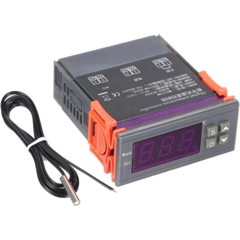 Thermostat de contrôleur de température de refroidisseur de machine de fruits de mer de commutation automatique de refroidissement et de chauffage d'affichage numérique STC-1000 220V (1/4)