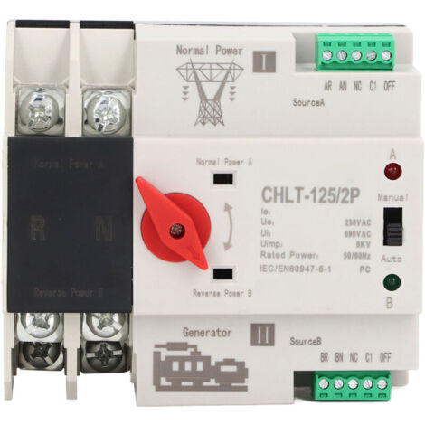 Interrupteur de transfert automatique à double alimentation, ignifuge, pour centre commercial, AC 230 V, 100 A (1/4)