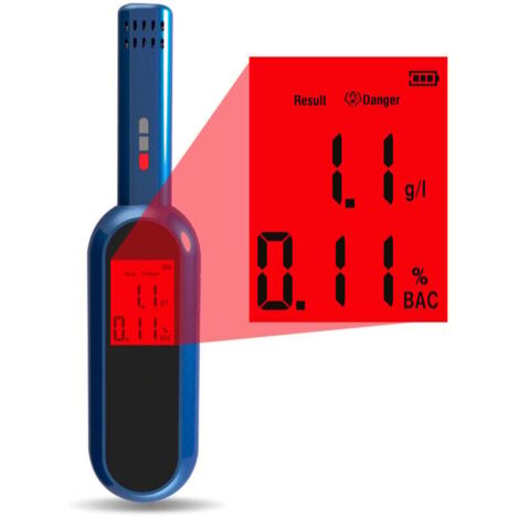 bleu Détecteur d'alcool portable, bâtonnet d'alcool, test d'alcoolémie (1/4)