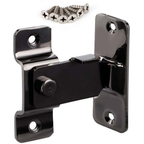Verrou de porte à angle droit 90 degrés de grange coulissante en acier inoxydable, loquet de porte coulissante à rabat, Verrou de sécurité pour porte fenêtre armoire à vin jardin (1/4)