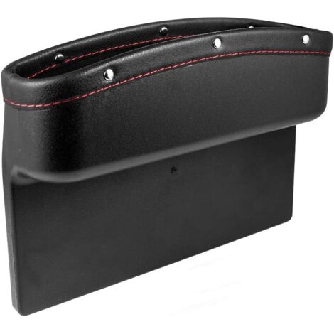 Boîte Rangement Siège D'auto, Boîte Rangement Siège Écart Voiture, Auto Seat Gap Organisateur, Boîte Rangement pour Sièges, pour Téléphones Mobiles Clés Cartes Portefeuilles Lunettes (Noir) (1/5)