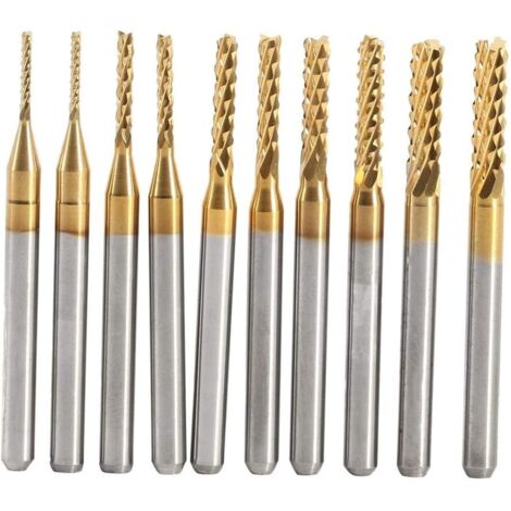 Fraise 3mm, Fraise 2mm, 2 pièces x 5 Tailles Fraise, Fraise coupants Rotary Bavures Diamètre Outil 1 mm 1.5MM 2MM 2.5MM 3MM Kit Pièces (1/5)