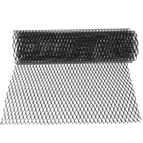 120X40cm Aluminium Voiture Pare-chocs Corps Grille Grill Mesh Net Vent 12x7mm (Noir 120x40cm)