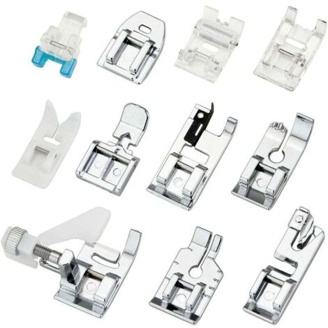 11Pcs Pieds-de-Biche,Kit de Machine à Coudre Pieds Presseur de Rechange Pièces Accessoires pour Quelques Modèles de Machine à Coudre Domestique Brother Singer Janome Toyota