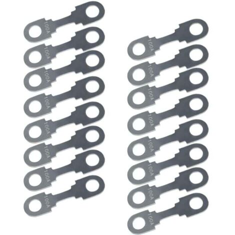 Bande de Fusible Plat Fusible de Voiture Fusibles Plats pour Auto 16pcs Lame de Fusibles pour Auto/Truck/RV/Camion/Moto (100A) (1/4)