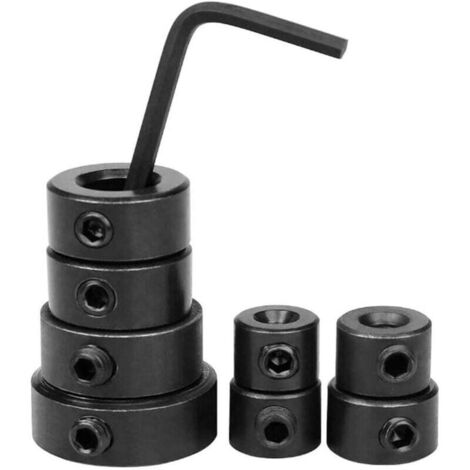 8 Pieces Colliers de Butée de Profondeur, Butées de Profondeur de Foret, Anneau de Positionnement Des Butées De Forage avec Clé Hexagonale, Foret Profondeur Butée 3-16 Mm (1/4)