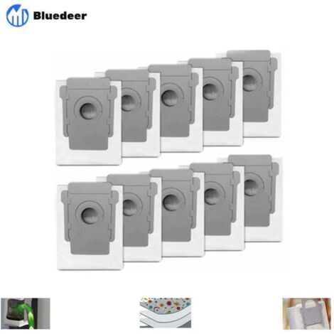 Paquet de 10 Sacs d'Aspirateur Compatibles avec iRobot Roomba i & s Series - Pour i17 i7 + i7Plus (7550) i3 + (3550) i4 + (4552) i6 + (6550) i8 + (8550) s9 + (9550) - Sacs de Déménagement de Saleté Au (1/4)