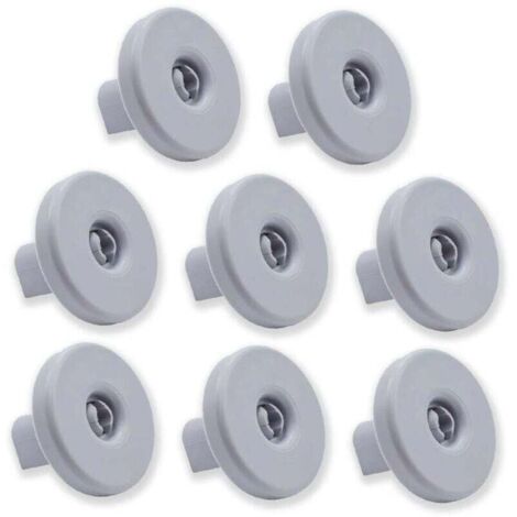 Lot de 8 roulettes pour panier inférieur pour lave-vaisselle Compatible avec Zanussi, Rex, Electrolux, AEG et autres modèles (1/4)