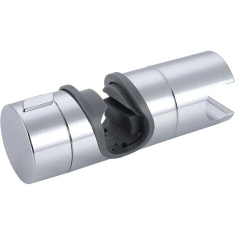 Curseur barre de douche, Support Douche Main Remplaable, Support Pommeau de Douche 18-25MM Diamtre Rglable Chrome, gris, (1/4)