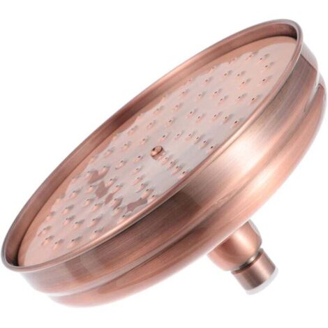 Pommeau de douche haute pression en cuivre, pommeau de douche effet pluie de remplacement, rouge vintage (1/4)