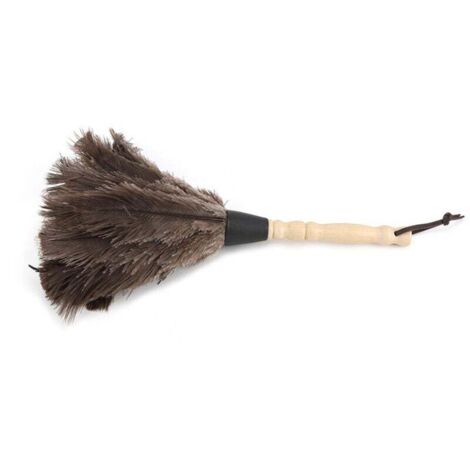 Duster, noueurs à Plumes à Autruche Douce pour Le Nettoyage, plumeau à Main léger avec poignée en Bois, Outils de poussière Suspendus pour Le Bureau, la Maison et la Voiture (1/4)