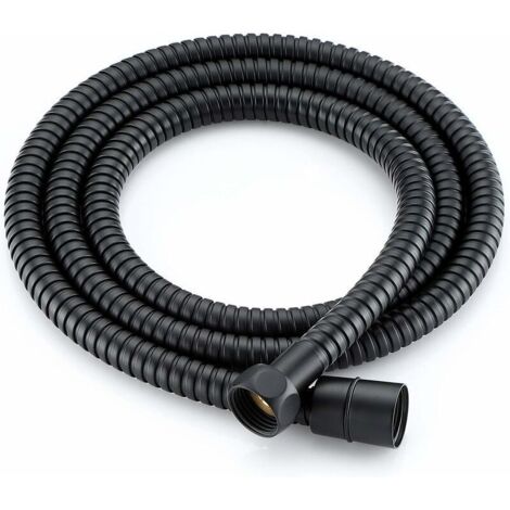 Tuyau de Douche Acier inoxydable Flexible de Douche 1.5 mètres Anti-Torsion pour Douche à Main, Douche de Tête, Noir (1/4)