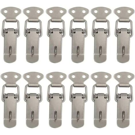 Lot de 12 loquets de verrouillage de capot à levier pour serrure à ressort, boîte à outils, armoire