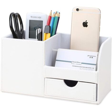 Compartiments Multi-fonctionnels Organisateur de Bureau (Blanc) (1/5)