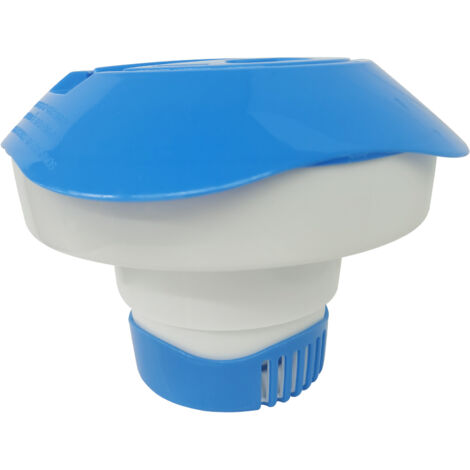 piscine flottante bleue et blanche de 8 pouces, nettoyeur automatique de luxe, distributeur de chlore, désinfection (1/5)
