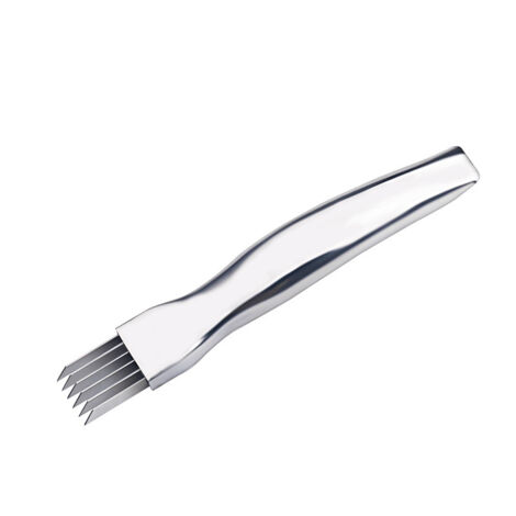 Couteau à déchiqueter les oignons en acier inoxydable, coupe-oignons, artefact de déchiquetage, couteau à oignons verts, couteau à semis d'oignons, gadget de cuisine, artefact de cuisine (1/5)