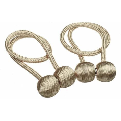 1 Paire pinces à boucle magnétiques pour rideau de fenêtrebeige (1/4)