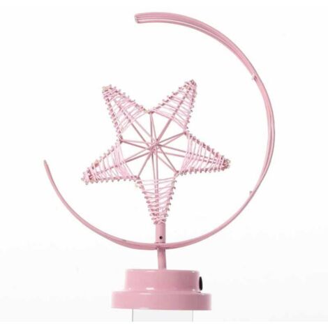 Lanterne LED en forme d'étoile et de lune, faite à la main, décoration pour la saint-valentin, cadeau d'anniversaire (1/5)