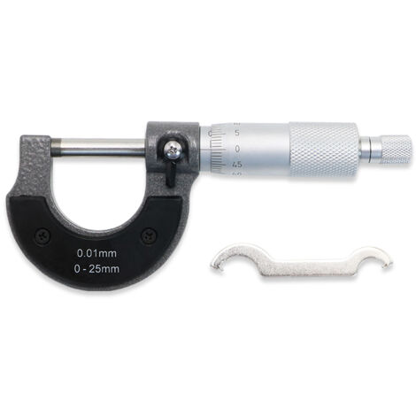 Micromètre à jauge précise 0-25mm 0.01mm, outil de mesure à étrier métrique extérieur (1/5)