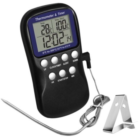 Ménage cuisine four sonde thermomètre alimentaire bouillir sucre cuisson alarme affichage numérique thermomètre électronique (1/3)