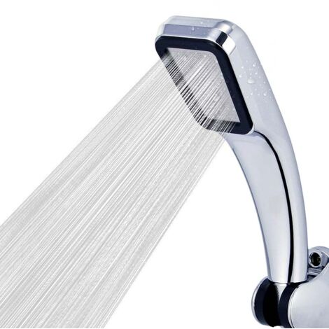 pommeau de douche de qualité supérieure, pluie 300 trous, économie d'eau avec pommeau de douche de pluie ABS chromé (1/5)