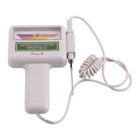 2 en 1 testeur de niveau de chlore portable pH et Cl2 analyseur de niveau d'eau testeur de compteur moniteur pour piscine, eau de spa, source d'eau (1/5)