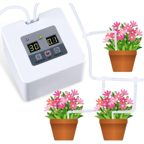 Kit d'irrigation Goutte à Goutte Automatique Micro, système d'auto-arrosage avec minuterie d'eau électronique de 30 Jours (1/5)