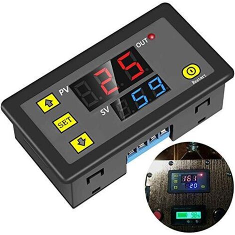Minuterie relais DC 12V 20A numérique Programmable, Module de commutation de retardement de Cycle de temps (1/5)